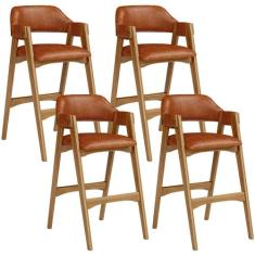 Kit 04 Banquetas Altas Para Cozinha Sala de Jantar Bar Suran L02 mater