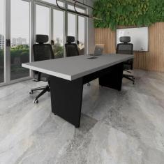 Mesa de Escritório 2,00m 1 CX de Tomada Pé Painel Angular F5 - F5 Offi