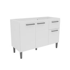 Balcão de Cozinha Amor Perfeito sem Tampo 3 PT 1 GV Branco