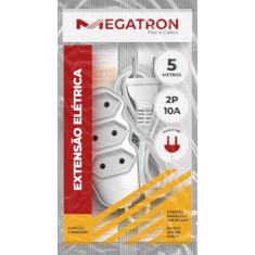 Extensao Cabo, Megatron, Pl 2 x 0.75, 5M, Branca 101