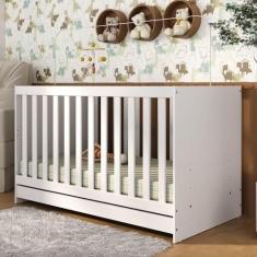 Berço Mini Cama 3 em 1 para Colchão de 130 x 60cm Doce de Leite Multim