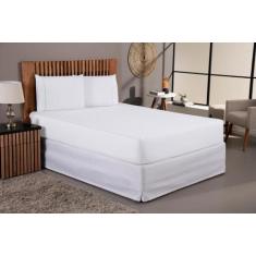 Lençol 3 Peças Casal Padrão 400 Fios Percal Fronhas Em Ponto Palito Nã