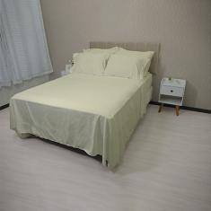 Jogo de Cama Lençol 400 Fios Queen P. Palito 4 Pçs Casa Dona, QUEEN, M
