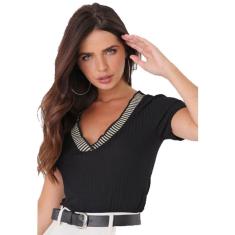 Blusa Feminina Canelada C32267 Cativa