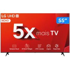 Smart TV 55" 4K LG Ultra HD 55UT8050 com Processador a5 Ger7 AI Alexa/