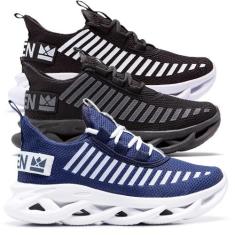 kit 3 tenis unissex masculino feminino Oldsen corrida academia, Pto, P