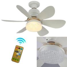 Ventilador De Teto Potente 6 Pás Lâmpada E Controle Remoto - Laurus