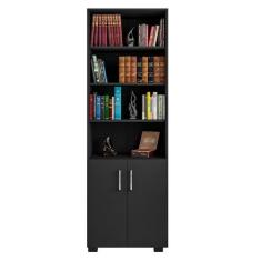 Estante Marbella 2 PT Preta - Móveis Leão