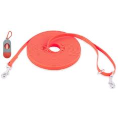 Coleira longa à prova d'água para treinamento de cães 16 pés/30 pés/50 pés, coleira longa para cães, resistente, guia para cães grandes, médios e pequenos ao ar livre, passeando, jogando, acampando ou