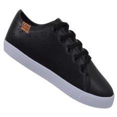 Tênis Casual Feminino Moda Confortável Sapatênis - Leila Soares, Preto