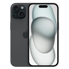 iPhone 15 Apple (128GB) Preto, Tela de 6,1", 5G e Câmera de 48 MP
