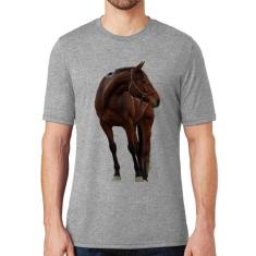 Camiseta Cavalo Andaluz - Foca na Moda, Cinza, GGG