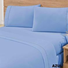 Lençol Solteiro 2 Peças 200 Fios 100% Algodão Toque Suave Delicado c/ 