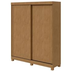 Guarda Roupa Solteiro Zeine 2 Portas de Correr 2 Gavetas Imbuia Móveis Lopas