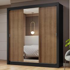 Guarda-Roupa Casal 3 Portas de Correr com Espelho Nobre Madesa
