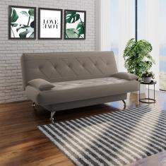 sofá cama 1,80m Isabel Suede Cappuccino Adonai Estofados