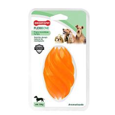 Bola Americana Flexi Bone Laranja Odontopet Até 15kg