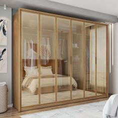 guarda-roupa casal com espelho reflecta reflex 6 pt 4 gv buriti