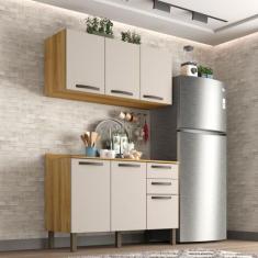 Cozinha Compacta Valencia 2 Peças 6 Portas 2 Gavetas Salleto Moveis, C