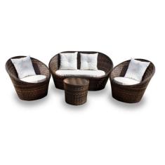 Conjunto de Sofá Fibra Sintética Bola - 1 Sofá 2 L + 2 Poltronas + 1 M