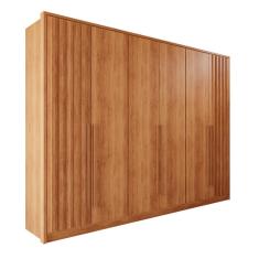 Guarda Roupas Casal 100% Mdf 6 Portas 5 Gavetas Moscou Ripado - Mais Móveis