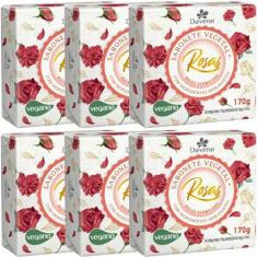6UN Sabonete Vegetal Rosas Vermelhas 170G Davene