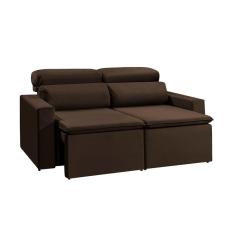 Sofá 3 Lugares Retrátil E Reclinável Estilo Veludo