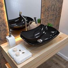 Kit Cuba L42 com Válvula Click 1''b + Sifão Cromado e Flexível Compace Preto