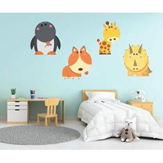 Adesivo De Parede 4 Animais tamanho 35cm cada