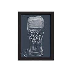 Quadro Frase Boteco Males Moldura Preta 22x32cm
