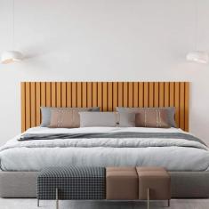 Cabeceira Ripado Maracá 215cmPara Cama King Size Nature - Rede Móveis