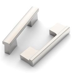 ROMATEE Pacote com 10 puxadores de armário de níquel acetinado escovado, puxadores de armário de níquel escovado para puxadores de armário de cozinha, ferragens de cabine para puxadores de gaveta de