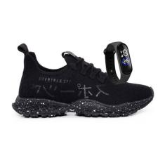 Tênis Masculino Original Esportivo Para Caminhada Academia - Nog, Pret