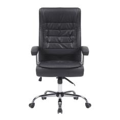 Cadeira Big Mola Ensacada Escritório Presidente Giratória em Couro Sintetico com Nr17 Espresso Móvei Preto