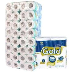 64 Rolos De Papel Higiênico Gold Folha Dupla 30M (1Pct) - Carinho
