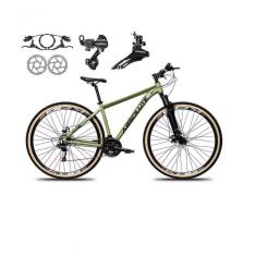 Bicicleta Aro 29 Absolute Nero 5 Shimano Freios Hidráulicos 24v Garfo Suspensão Pneu Faixa - Oliva Tam.19