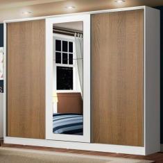 Guarda Roupa Casal 100%Mdf Madesa Eros 3 Portas BR/rustic/BR