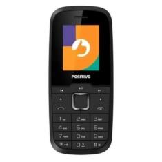 Celular Barato Fácil Dual Chip Fm Câmera Gps Positivo P26, Preto, Únic