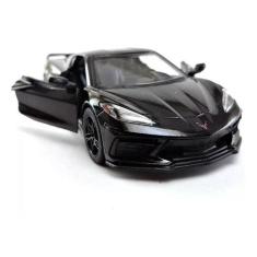 Carrinho Miniatura Chevrolet Corvette 2021 Escala 1/36 Kinsmart (Preto