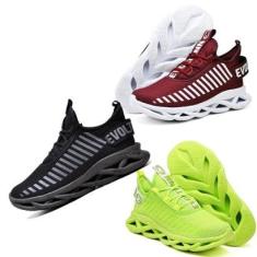 3 Tênis de Corrida Masculino Academia Confortavel-Masculino