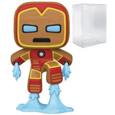 Marvel: Feriado - Gingerbread Iron Man Funko Pop! Boneco de vinil (fornecido com capa protetora compatível com Pop Box)