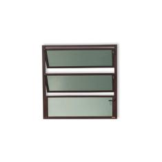 Janela de Alumínio Basculante 60x60cm Vidro Mini Boreal Plus Brimak Corten