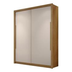 Guarda Roupa Casal 02 Portas De Correr Sevilha Nature/fendi - Pallazio