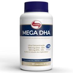 MEGA DHA 120 CÁPSULAS - VITAFOR fonte de ácidos graxos ômega 3 EPA 300