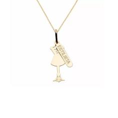 Colar Cordão Estilista Moda Folheado 18k