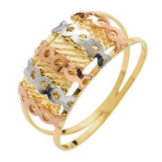 Anel de Ouro 18k Anello Lucido, 12