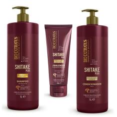 Kit Shitake Plus Shampoo, Cond. 1 Lt + Finalizador Noite/Dia