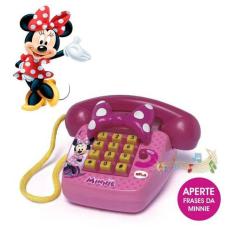 Telefone Brinquedo Minnie Musical Disney Foninho Emite Som Frases Port