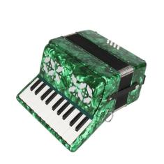 Acordeão, 22 teclas 8 acordeões de baixo com alças para iniciantes, acordeão educativo, presente de instrumento musical, instrumento sanfonado para adultos Tamanho trabalhado: 31 x 30 x 14 cm, peso: 3