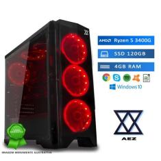 Computador Gamer AEZ Powered By Asus AMD Ryzen 5 3400G, 4GB, SSD 120GB